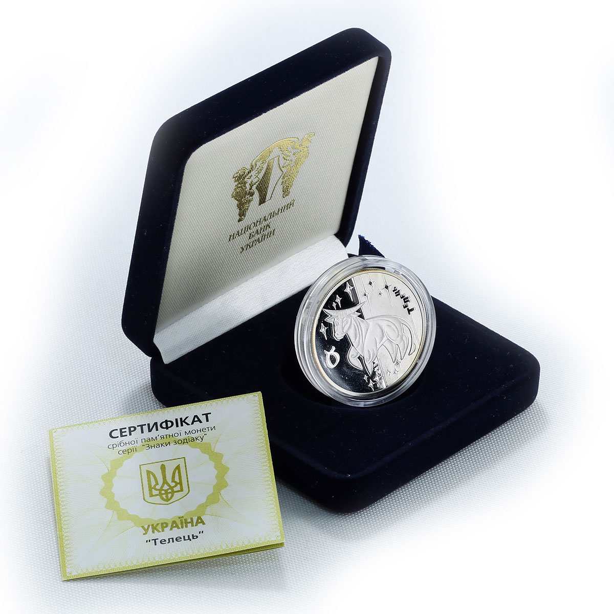 Ukraine 5 hryvnia Taurus Signs of Zodiac silver proof coin 2006