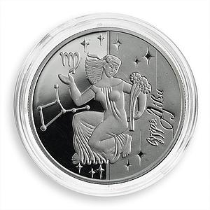 Ukraine 5 hryvnia Virgo Signs of Zodiac silver proof coin 2008