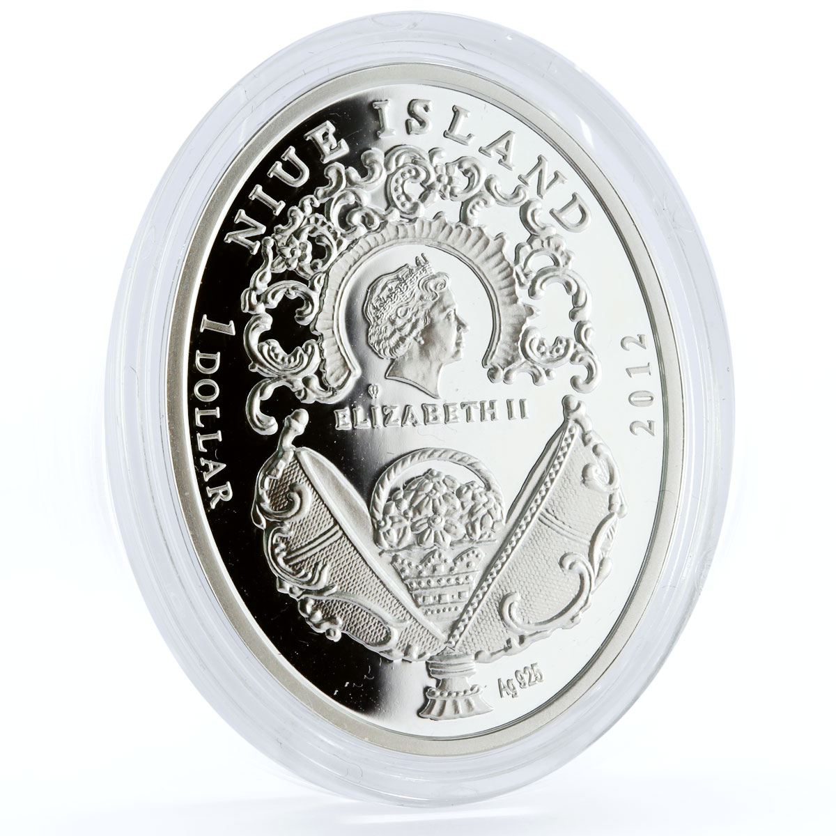 Niue 1 dollar Imperial Faberge Eggs Cockerel Egg Art proof silver coin 2012