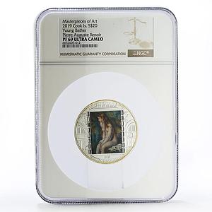 Cook Islands 20 dollars Renoir Art Young Bather PF69 NGC silver coin 2019