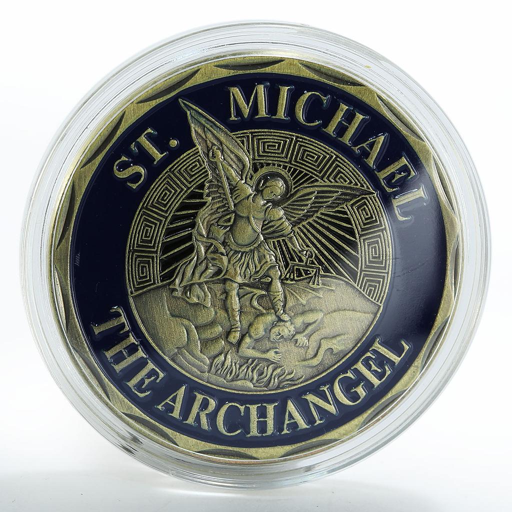 Archangel Michael Guardian of Police Officers Medal to Fallen Officers token