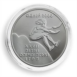 Ukraine 10 hryvnia Summer Olympic Games Sydney Triple Jump silver coin 1999