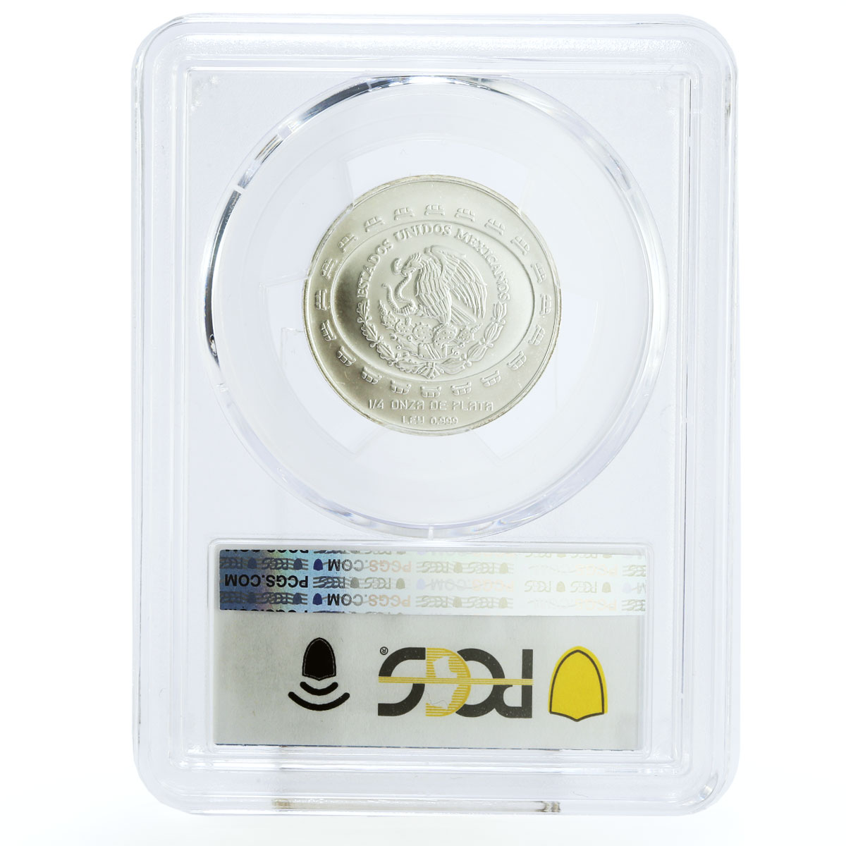 Mexico 1 peso Disco de La Muerte Disc of Death MS67 PCGS silver coin 1998