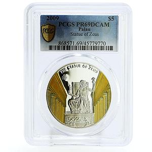 Palau 5 dollars World of Wonders Statue of Zeus PR69 PCGS silver coin 2009