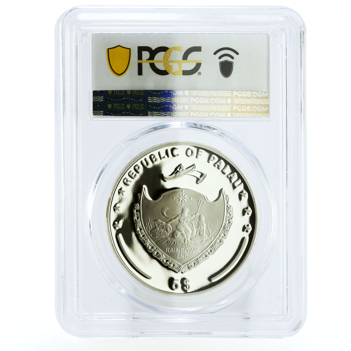 Palau 5 dollars World of Wonders Angkor Wat Palace PR69 PCGS silver coin 2010