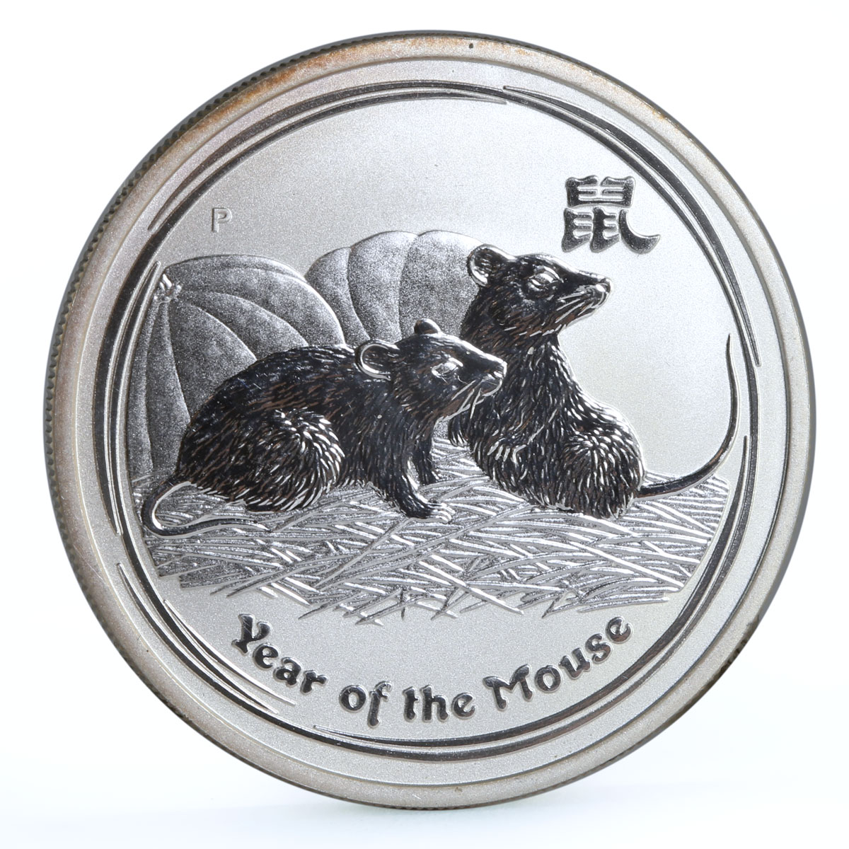 Australia 50 cents Lunar Calendar series II Year of the Mouse silver coin 2008