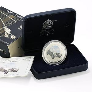 Cook Islands 2 dollars Bugatti Type 57 Atlantic Speedsters Cars silver coin 2006