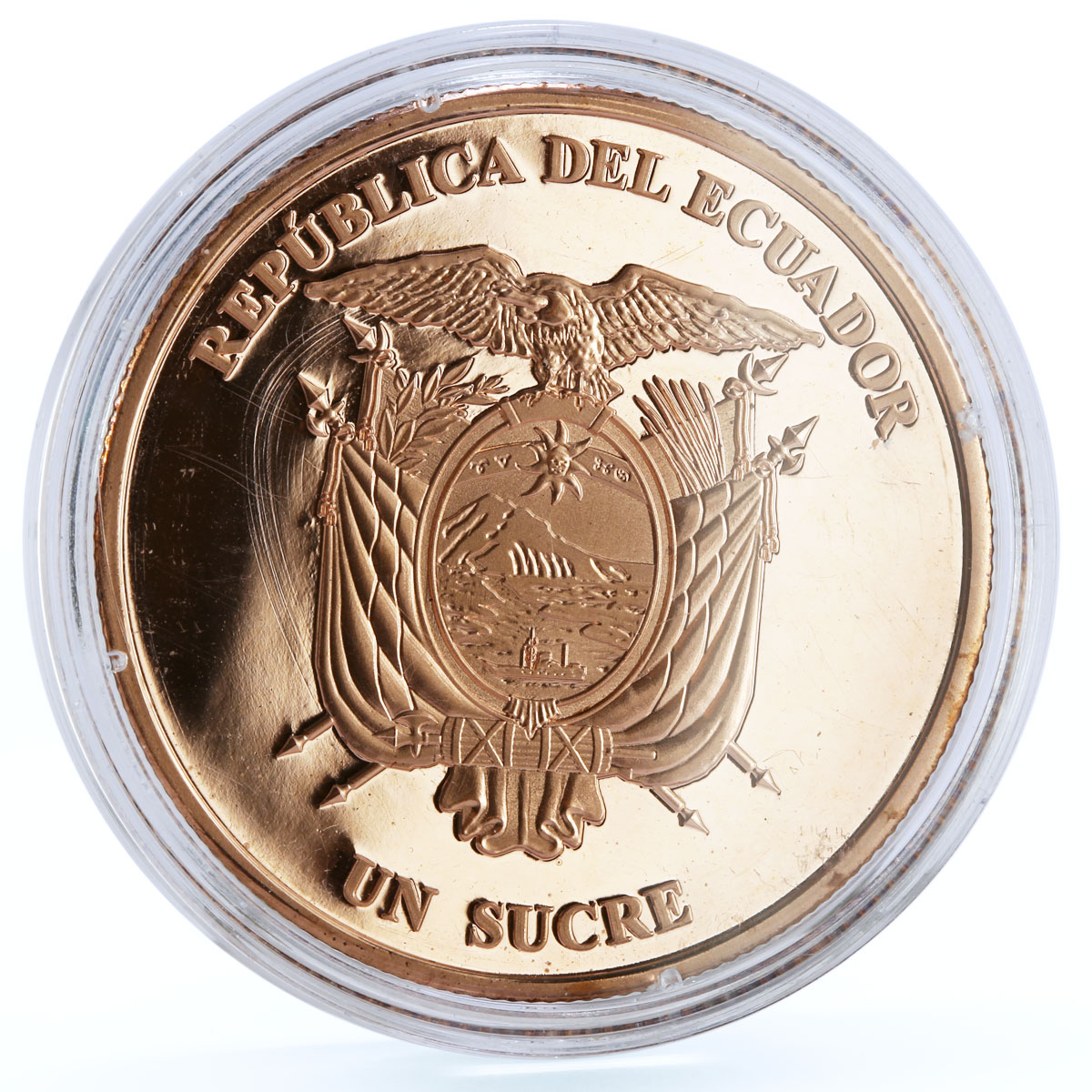 Ecuador 1 sucre 200 Years Independence Bolivars Wife Manuela Saenz Cu coin 2011