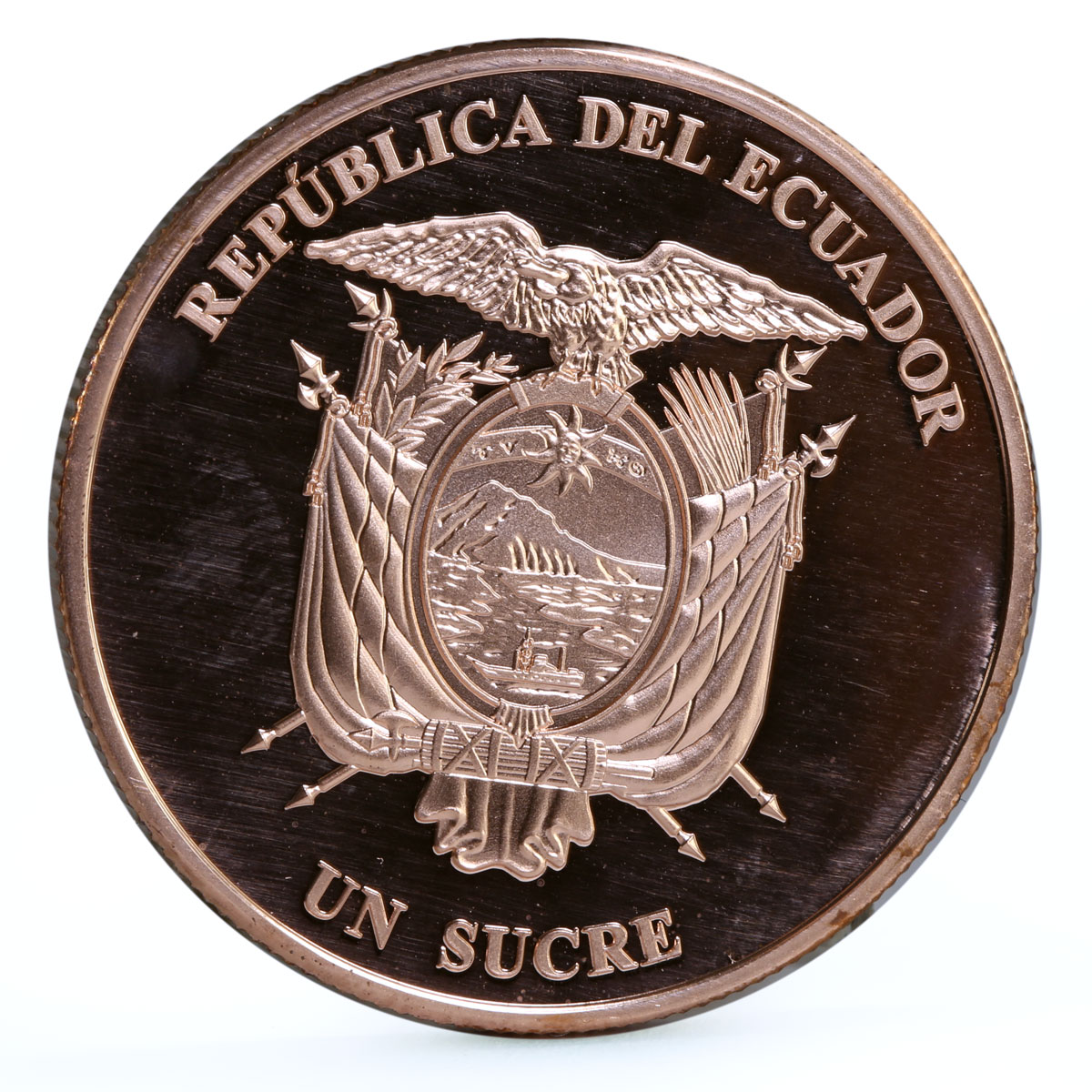 Ecuador 1 sucre 200 Years Independence Bolivars Wife Manuela Saenz Cu coin 2011
