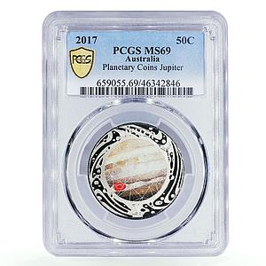 Australia 50 cents Planetary Coin Jupiter Space MS69 PCGS CuNi coin 2017