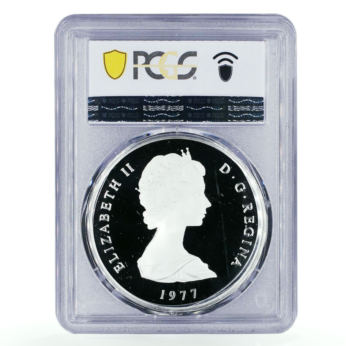 Turks and Caicos Islands 20 crowns Queen Victoria PR69 PCGS silver coin 1977