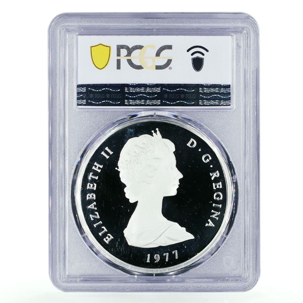 Turks and Caicos Islands 20 crowns George III PR68 PCGS silver coin 1977