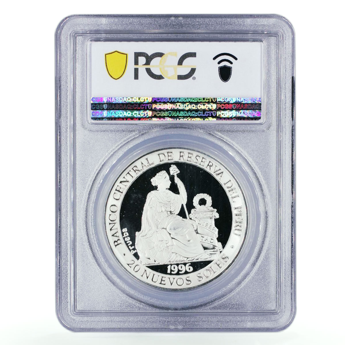 Peru 20 soles Berlin Olympic Games Torchrunner PR68 PCGS probe Ag coin 1996
