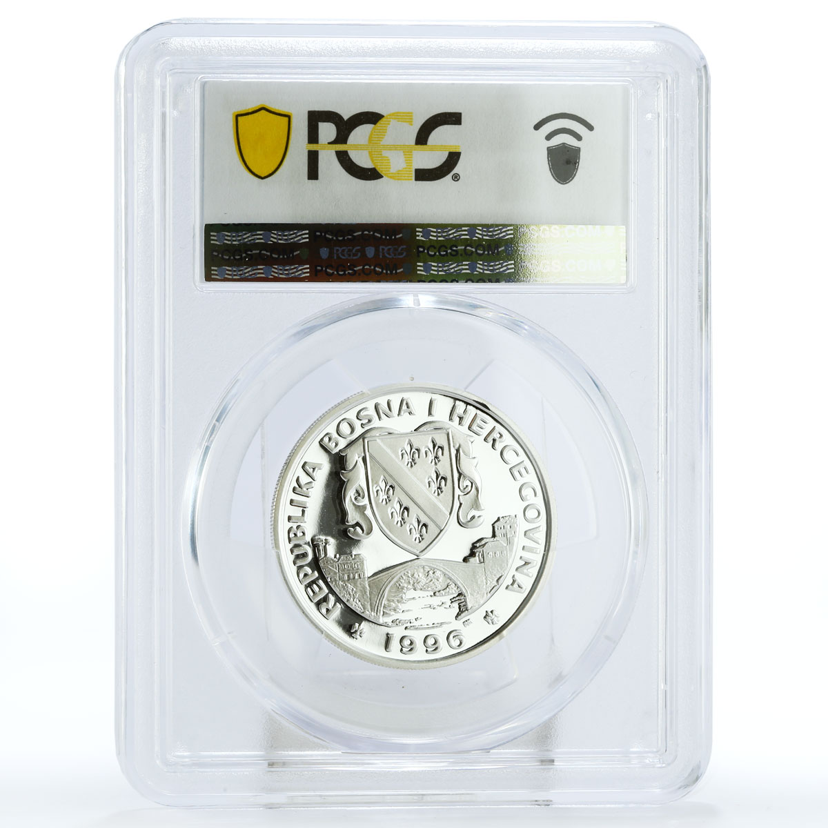 Bosnia and Herzegovina 14 euro Peace Rose Flower PR68 PCGS silver coin 1996