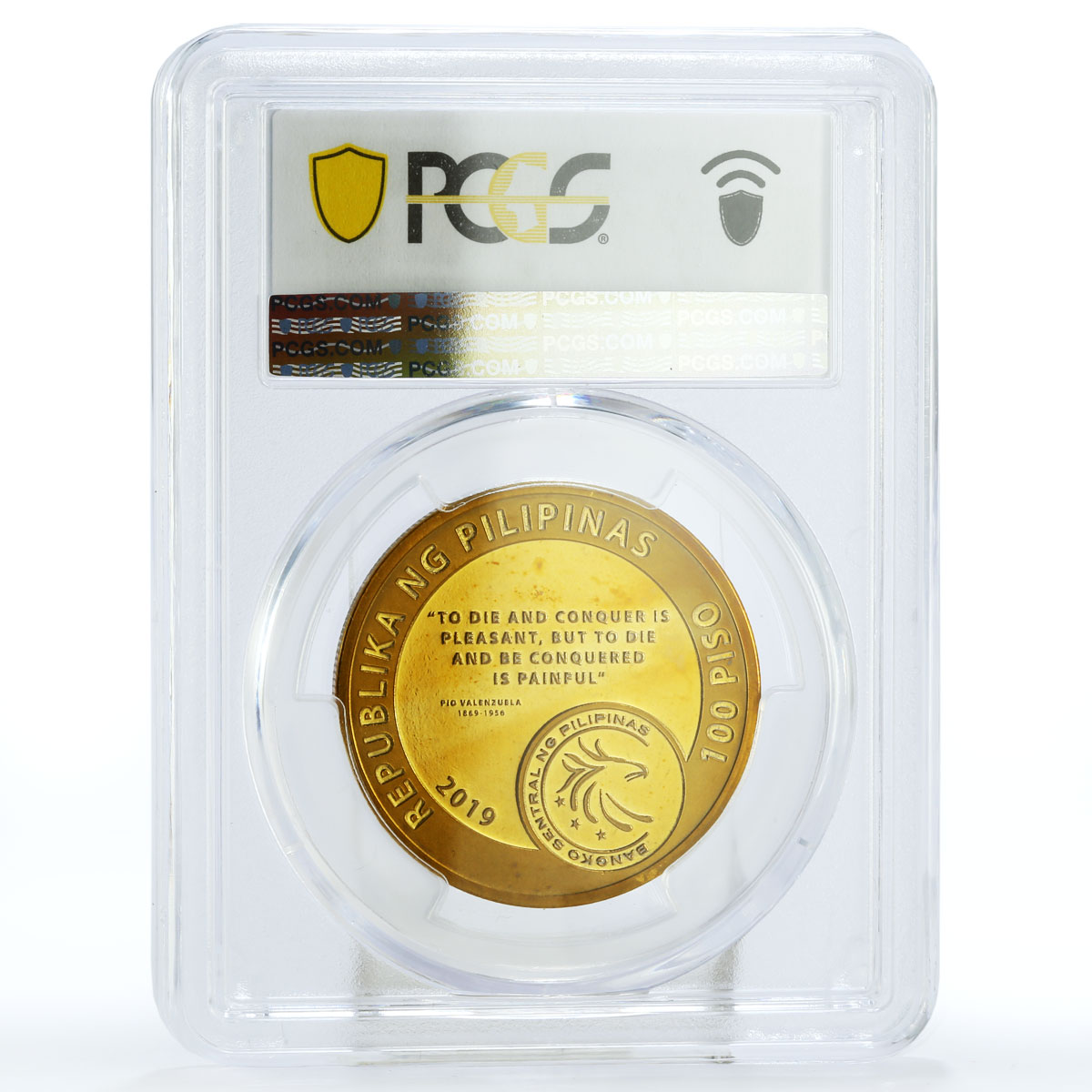 Philippines 100 piso 150 Years Dr Pio Valenzuela MS68 PCGS nordic gold coin 2019