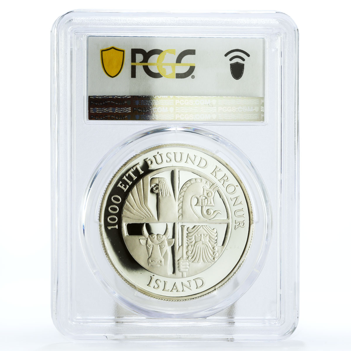 Iceland 1000 kronur 1100 Anniversary First Settlement PR67 PCGS silver coin 1974