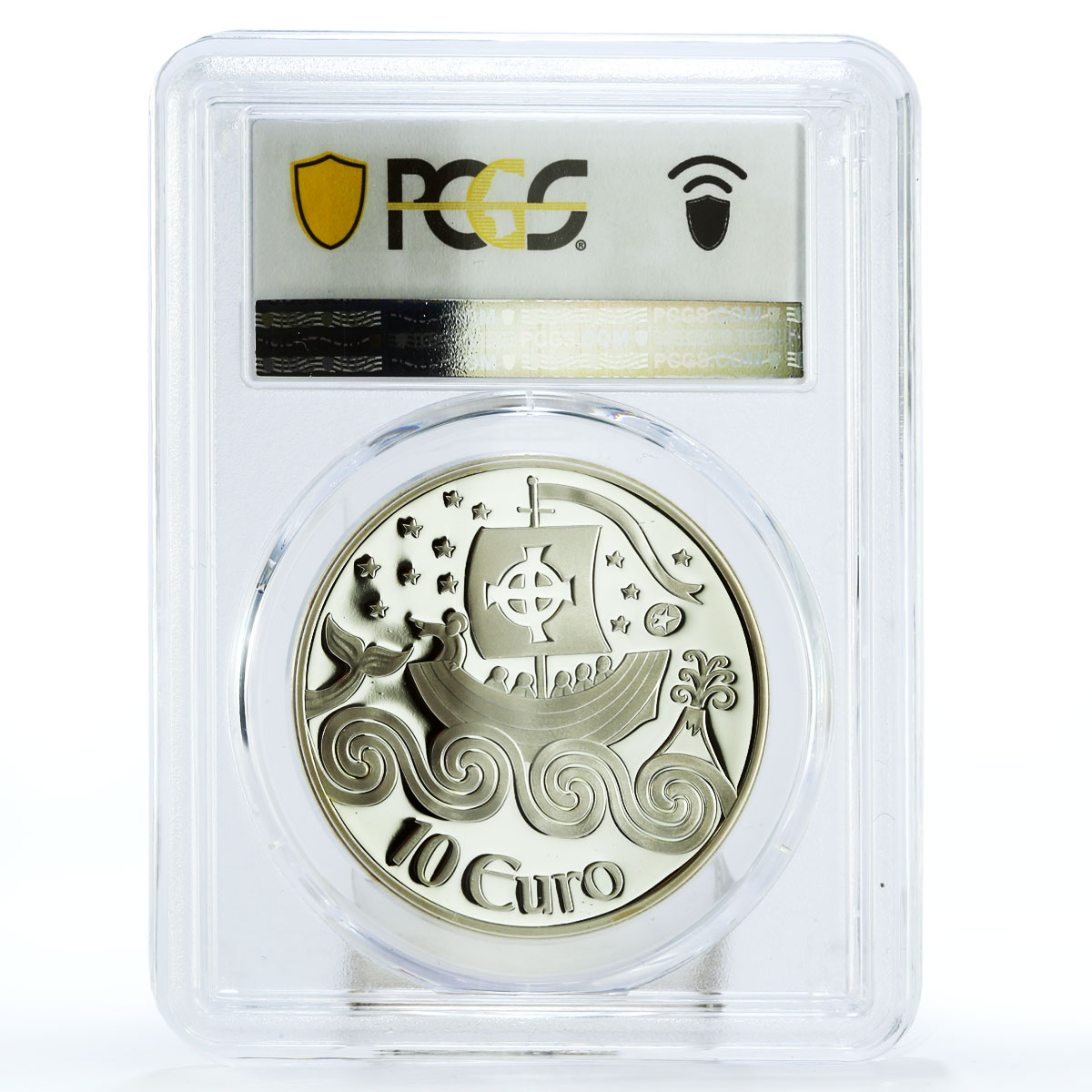 Ireland 10 euro St Brendan the Navigator Ship Boat PR70 PCGS silver coin 2011