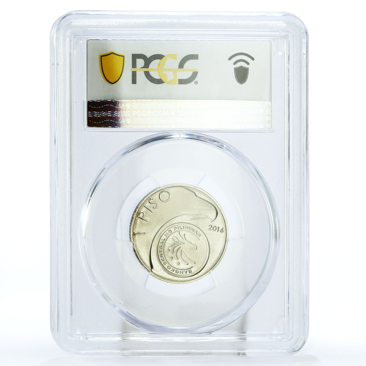 Philippines 1 piso 100 Years Writer Horacio de la Costa MS66 PCGS Ni coin 2016