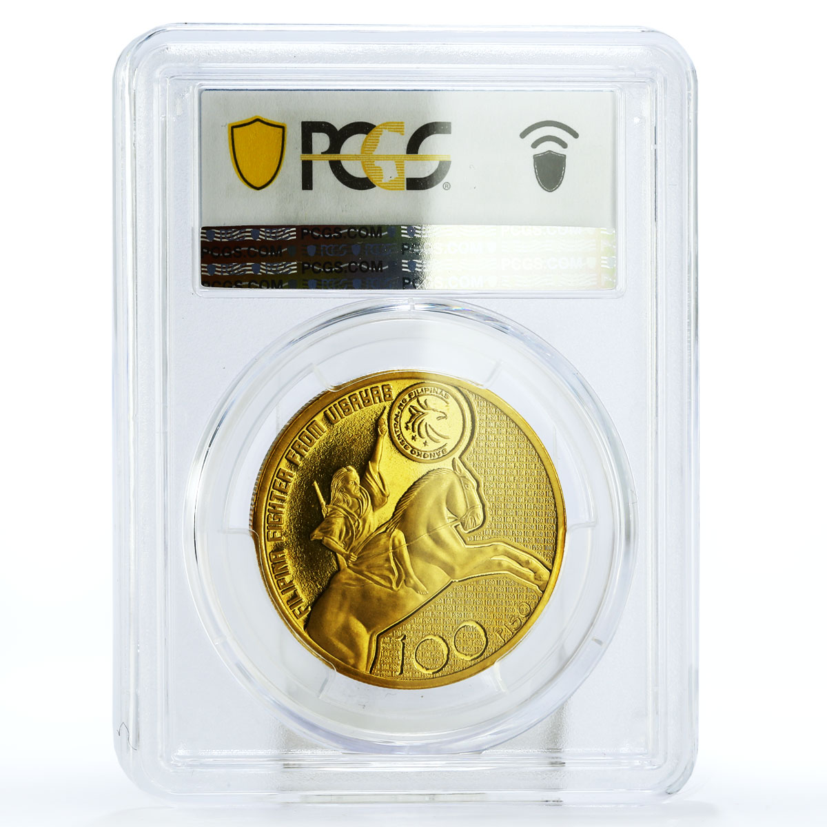 Philippines 100 piso 150 Years Teresa Magbanua Horseman MS67 PCGS Au coin 2018