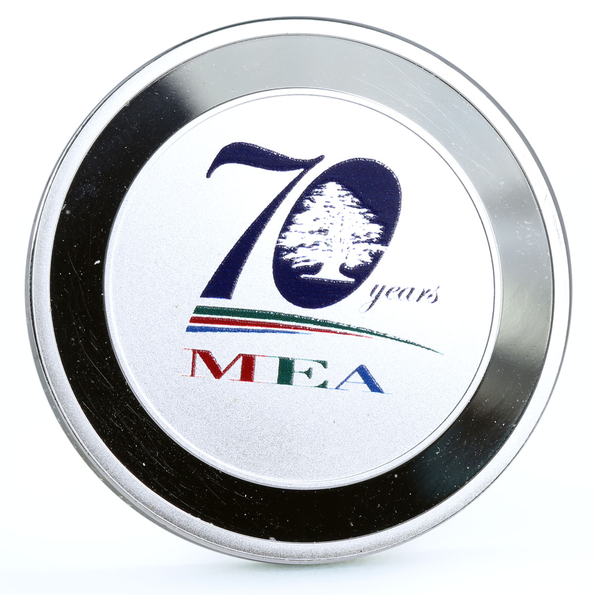 Lebanon 10 livres 70 Year Middle East Airlines Planes Aircraft silver coin 2015