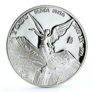 Mexico 2 onzas Libertad Angel of Independence proof silver coin 2009