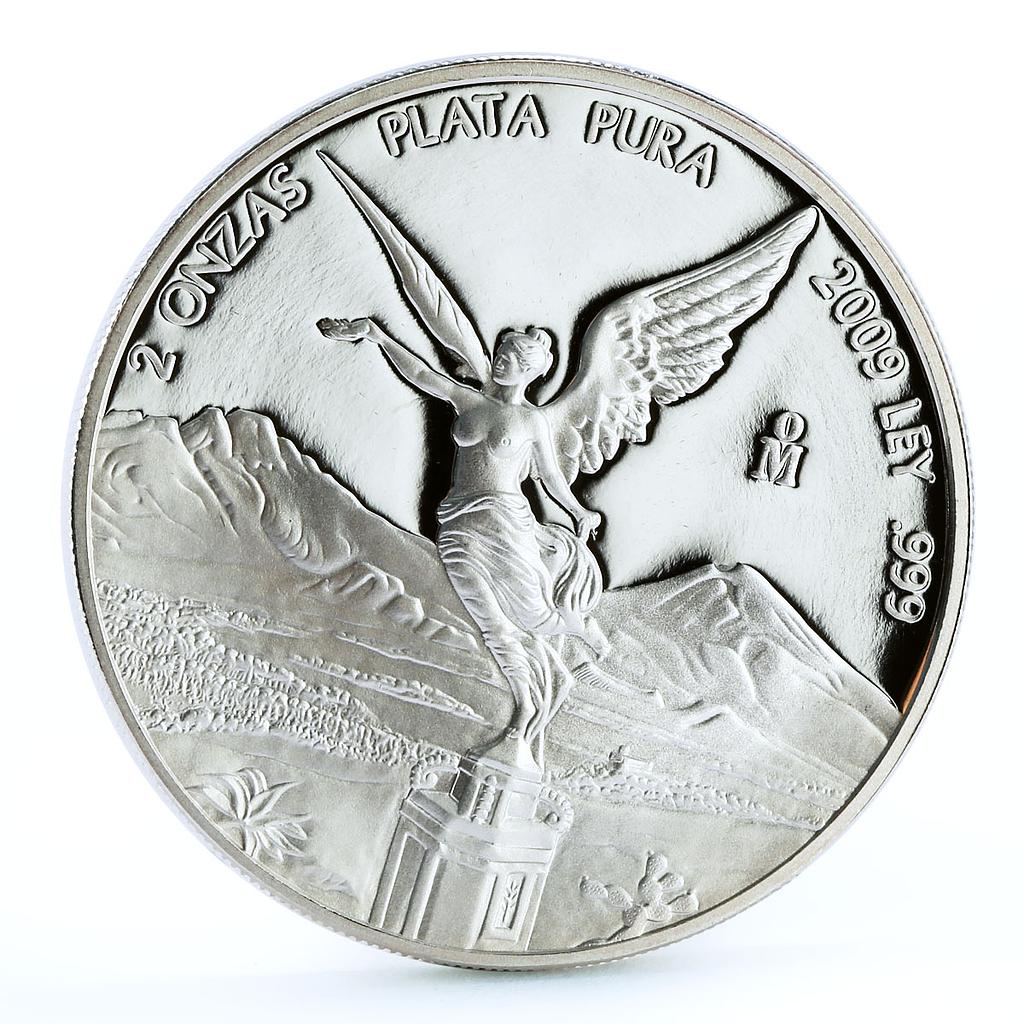 Mexico 2 onzas Libertad Angel of Independence proof silver coin 2009