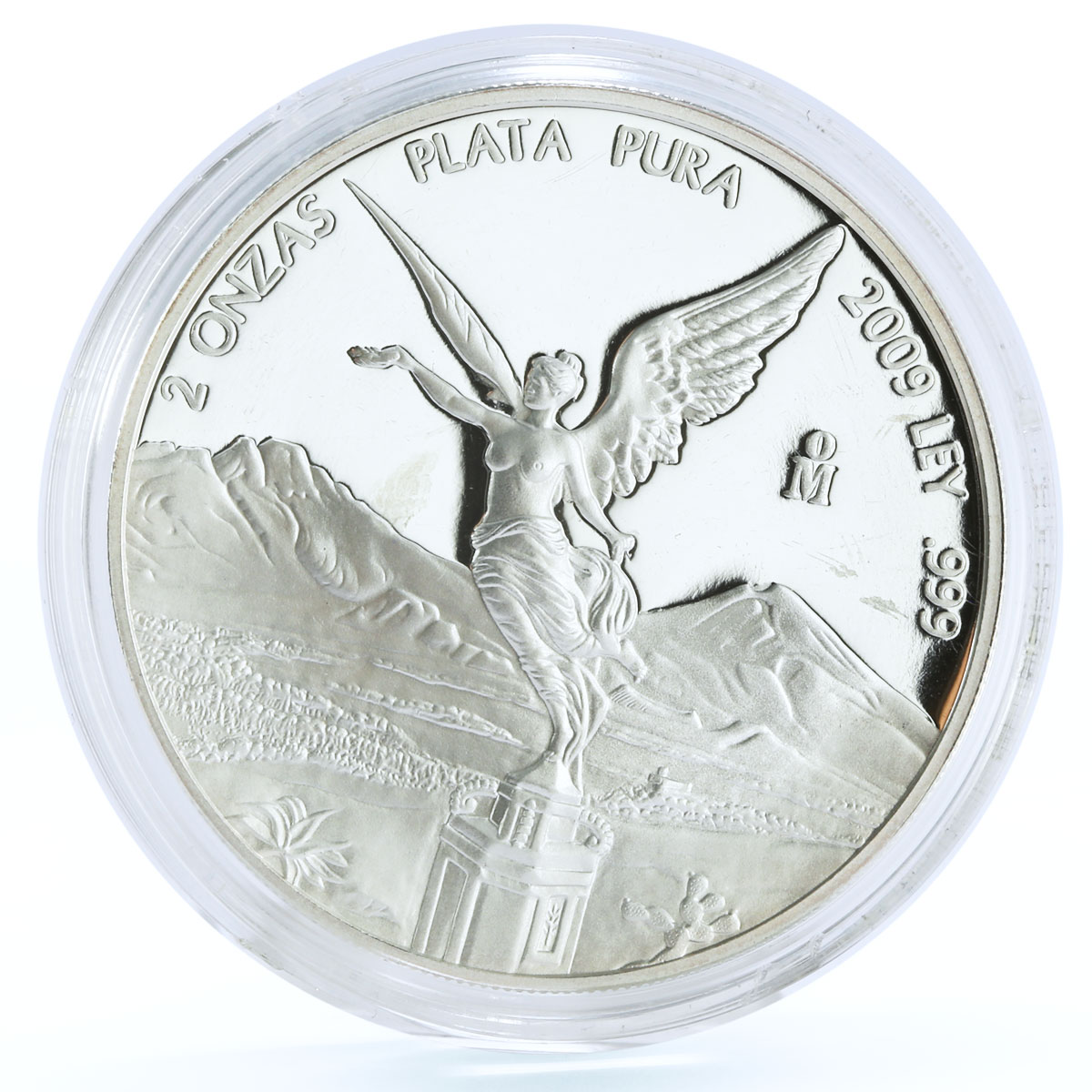 Mexico 2 onzas Libertad Angel of Independence proof silver coin 2009