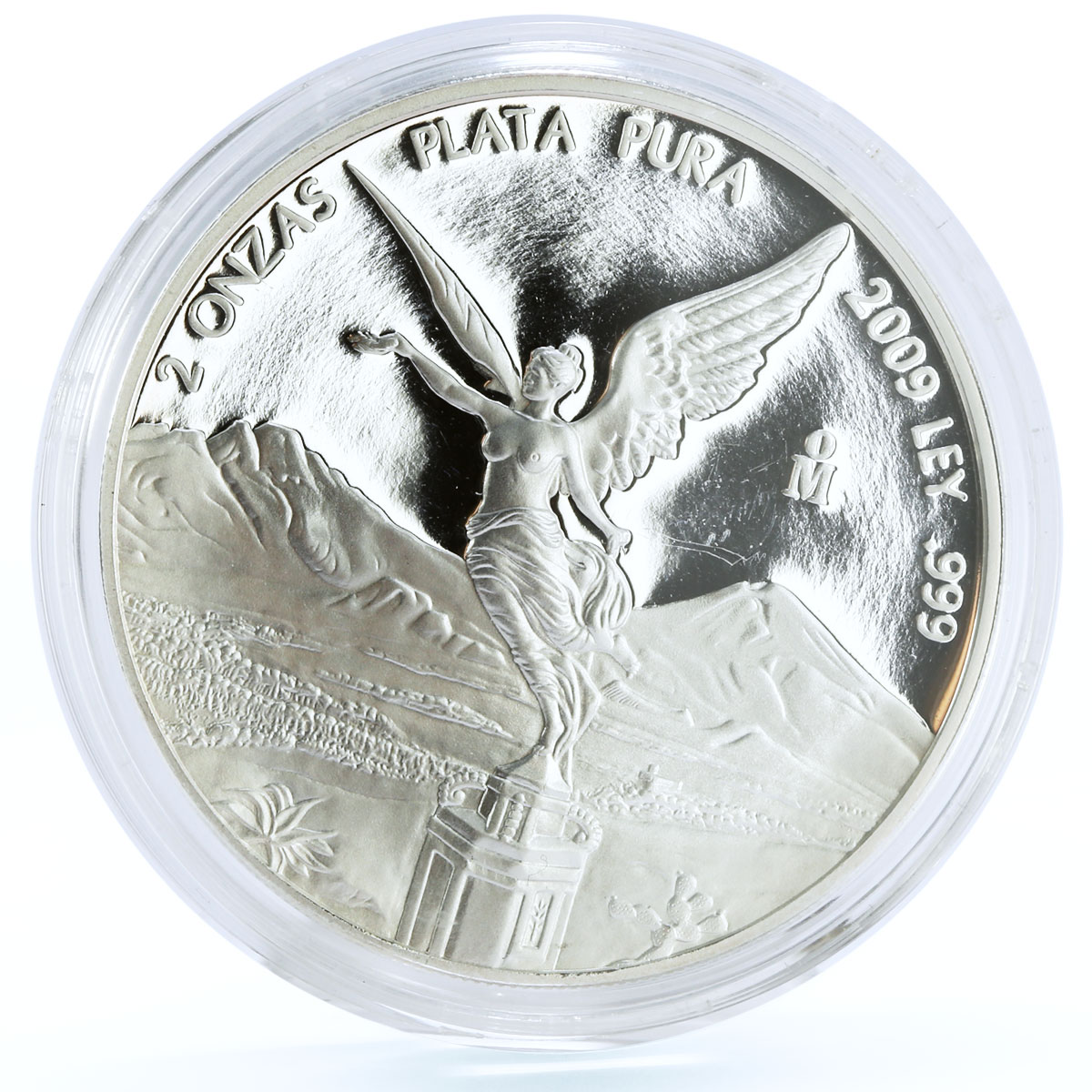 Mexico 2 onzas Libertad Angel of Independence proof silver coin 2009