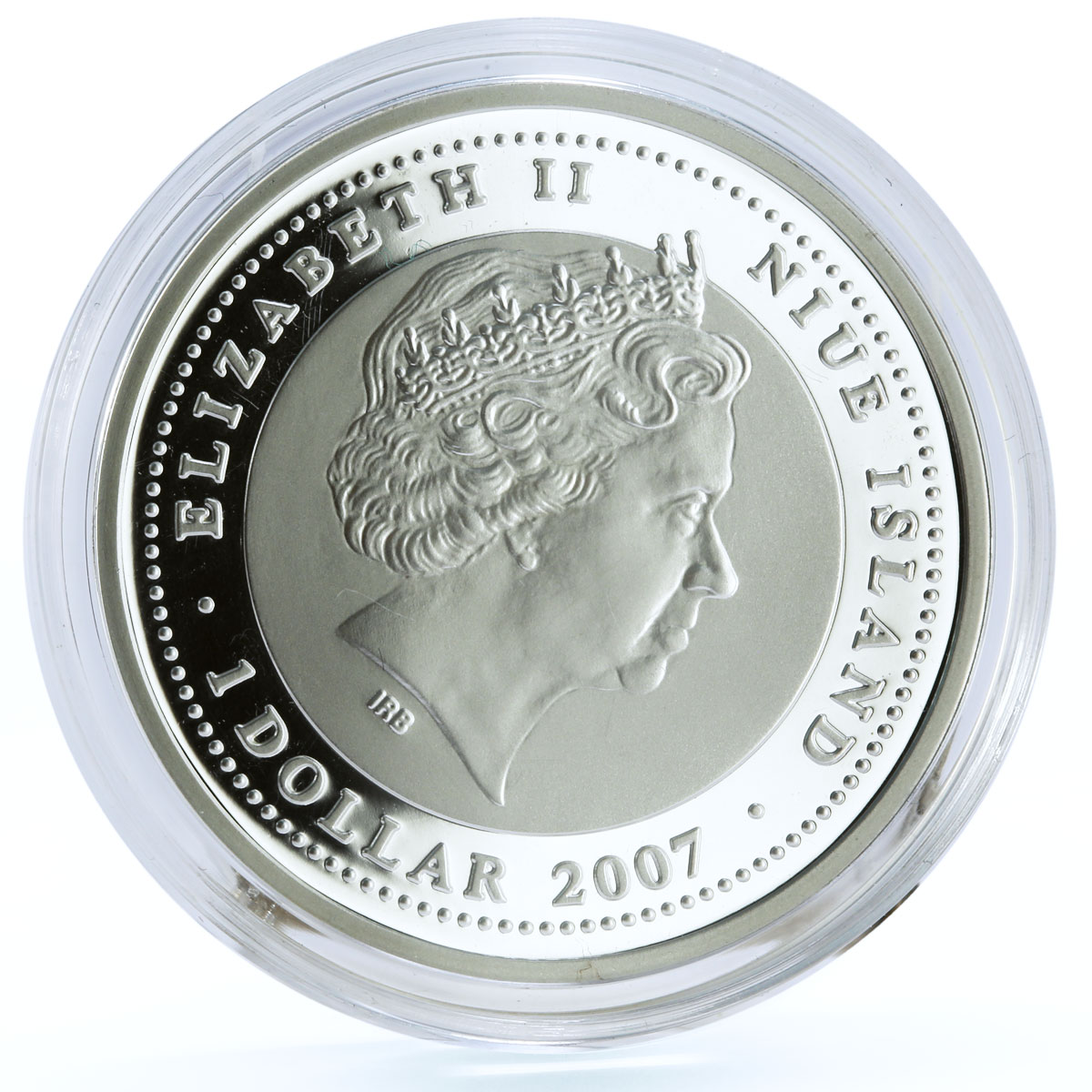 Niue 1 dollar Russian Nature Siberian Sable Animals Fauna proof silver coin 2007