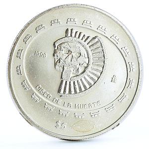 Mexico 5 pesos Disco de La Muerte Disc of Death silver coin 1998