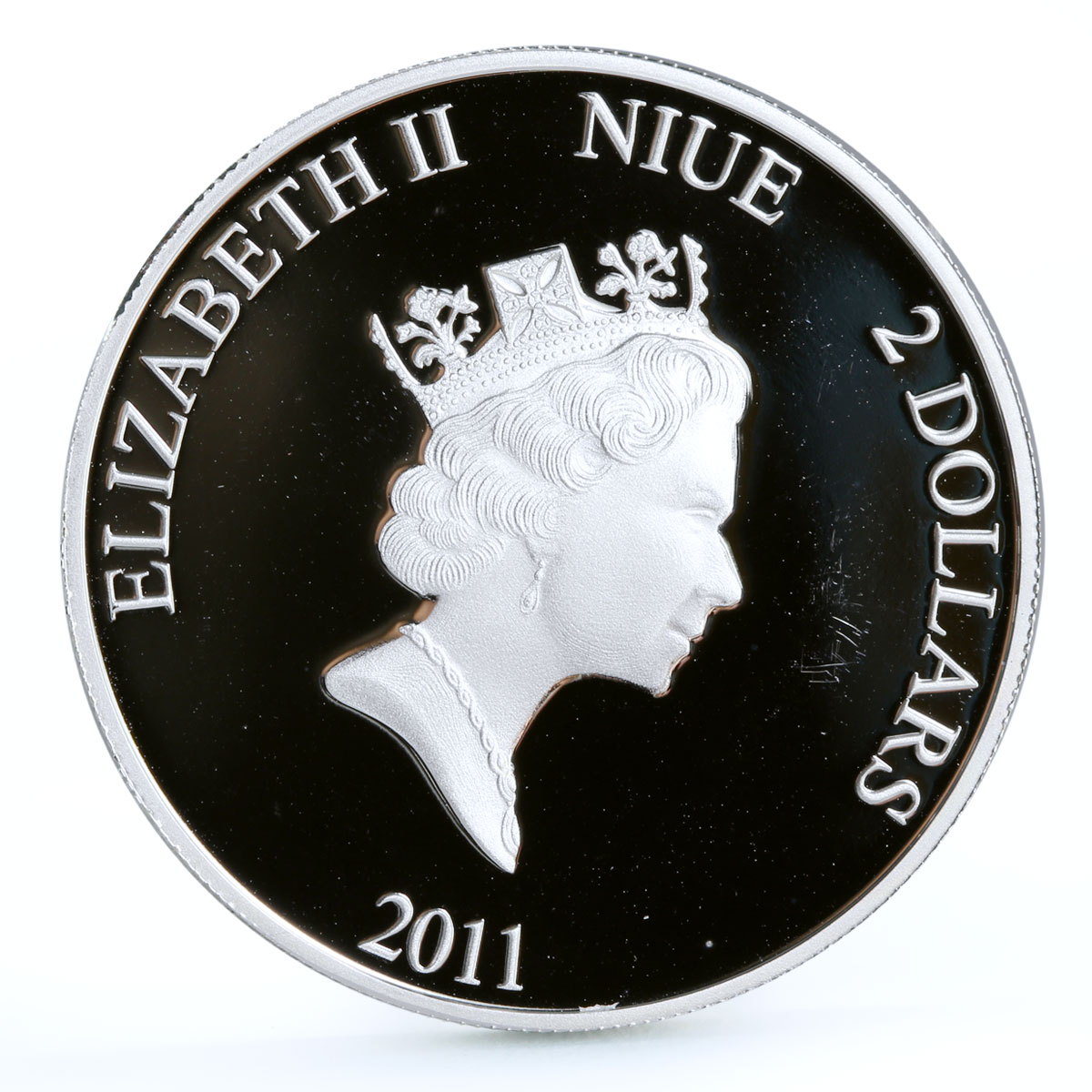 Niue 2 dollars Orthodox Saints Blessed Virgin Mary colored silver coin 2011