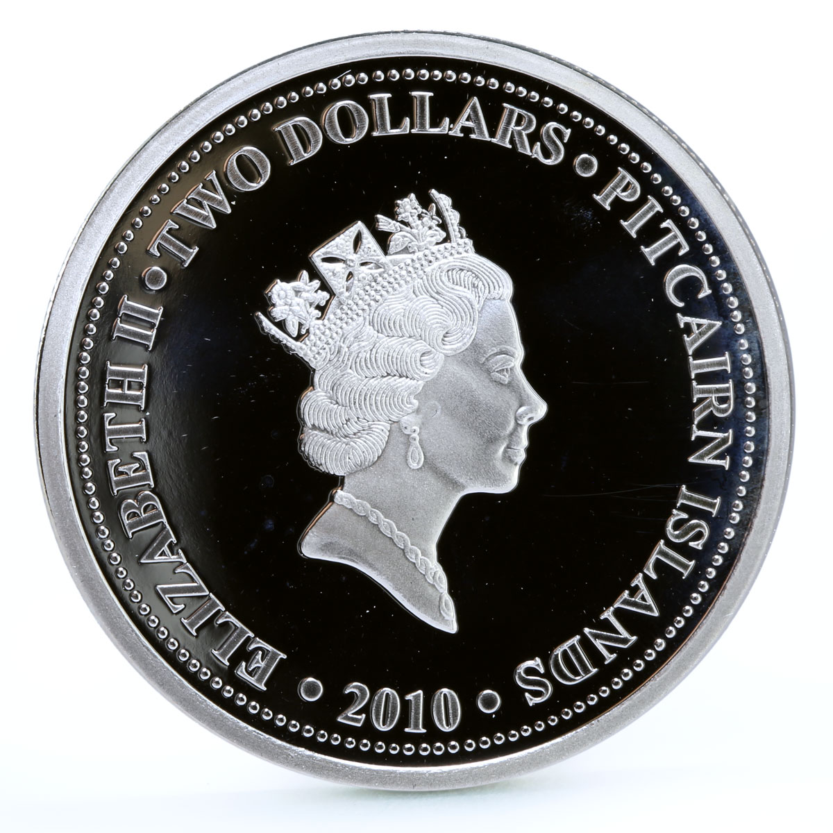 Pitcairn Islands set of 2 coins HMAV Bounty Ship Clipper gilded Ag coins 2010