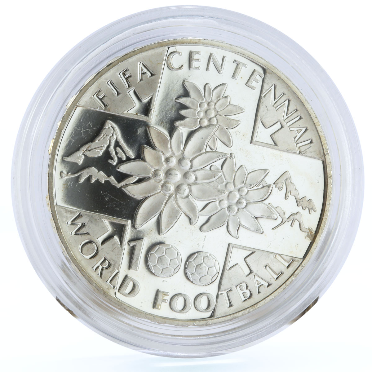 Switzerland 20 francs 100th Anniversary of FIFA Football proof silver coin 2004