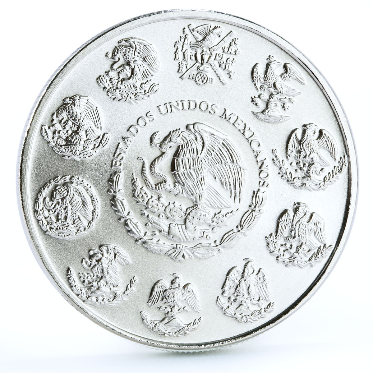 Mexico 1 onza Libertad Angel of Independence gilded silver coin 2008