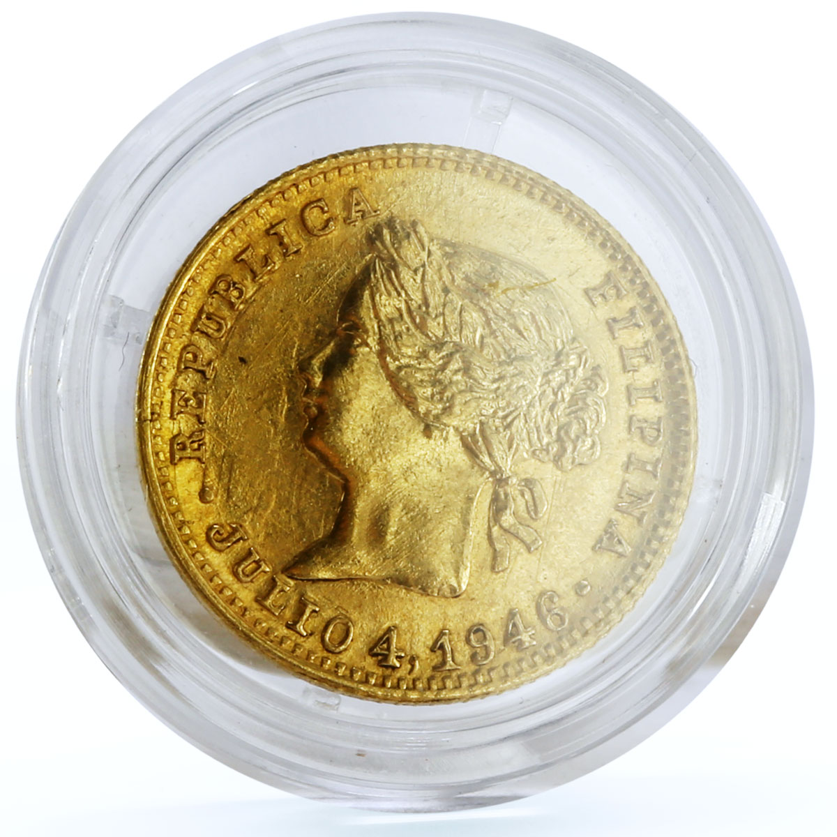 Philippines 2 dollars State Coinage Coat of Arms X# Tn1 gold coin 1946