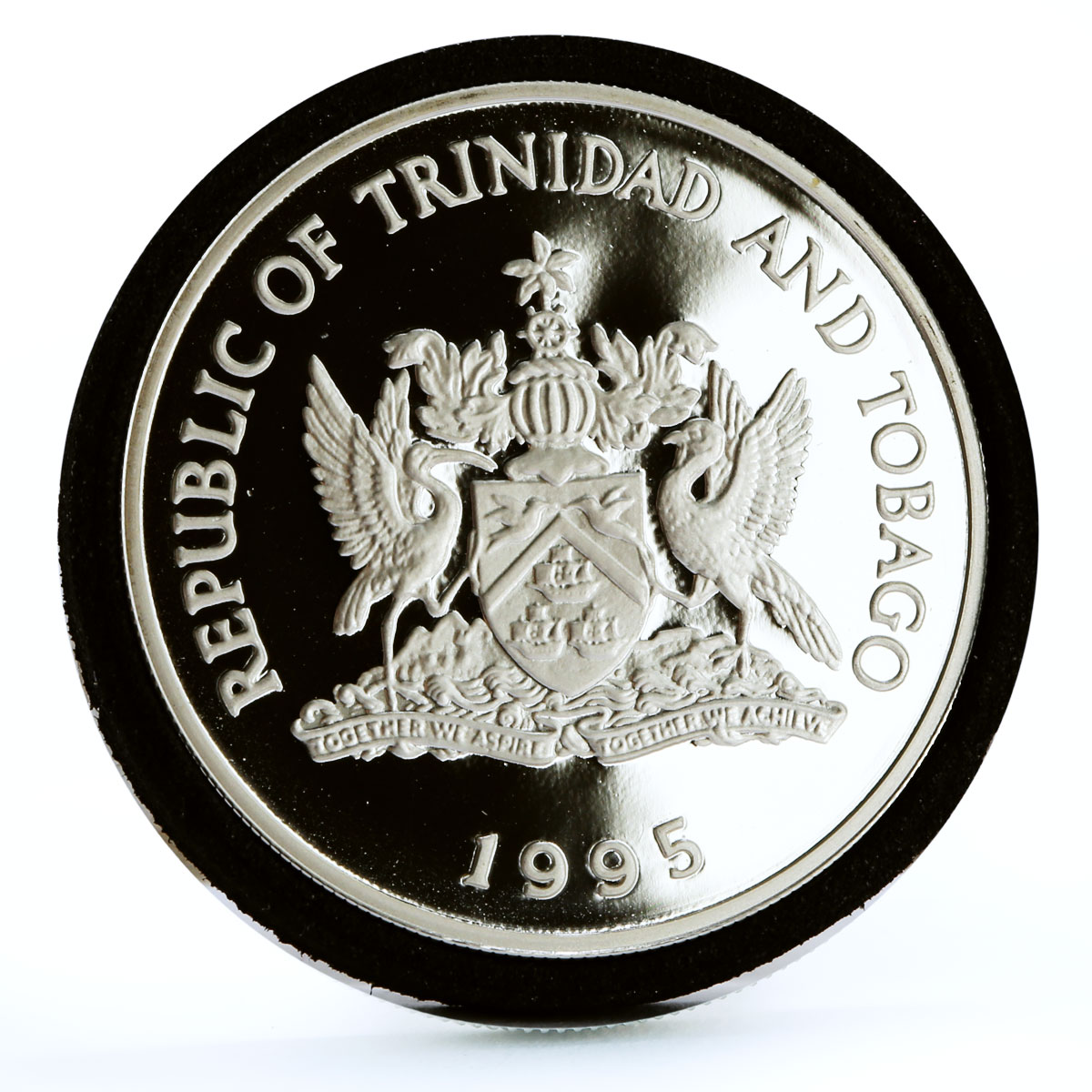 Trinidad and Tobago 1 dollar 50th Anniversary of FAO Banana silver coin 1995