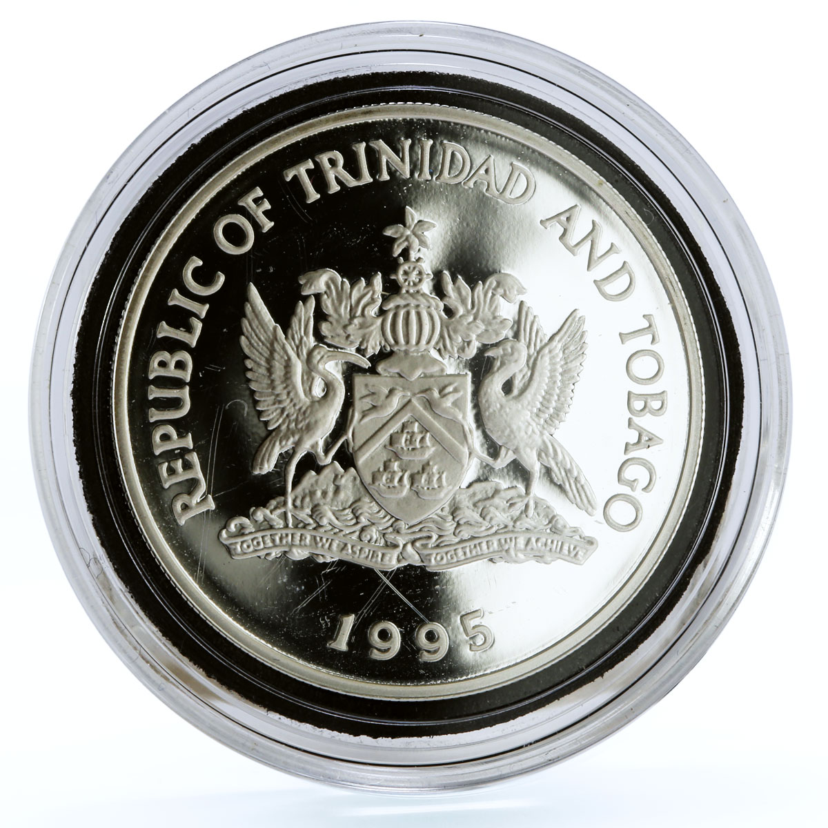 Trinidad and Tobago 1 dollar 50th Anniversary of FAO Banana silver coin 1995