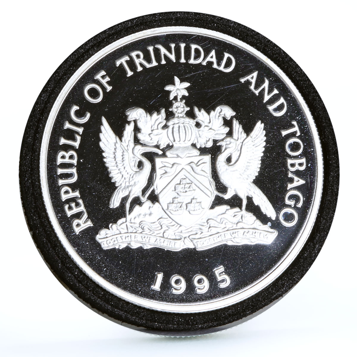 Trinidad and Tobago 1 dollar 50th Anniversary of FAO Banana silver coin 1995