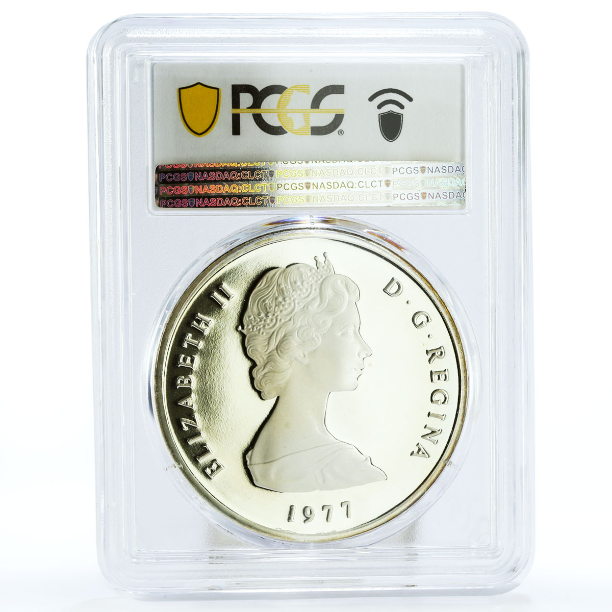 Turks and Caicos Islands 20 crowns George III PR69 PCGS silver coin 1977