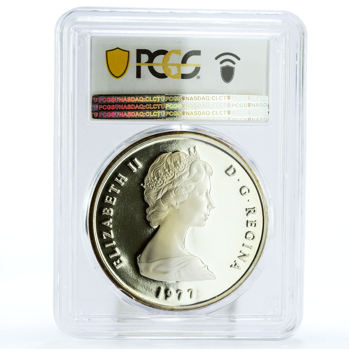 Turks and Caicos Islands 20 crowns Queen Victoria PR68 PCGS silver coin 1977
