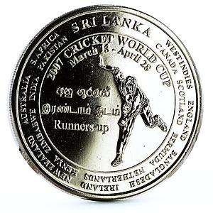 Sri Lanka 1000 rupees Cricket World Cup Runners Up Sports NiSteel coin 2007