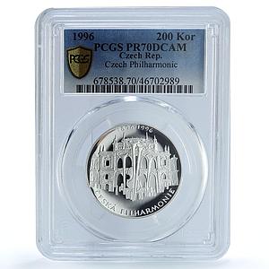 Czech Rep. 200 korun Philarmonic KM-22 Architecture PR 70 PCGS silver coin 1996