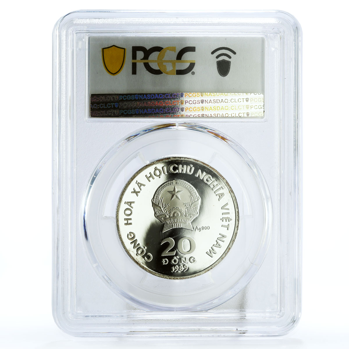 Vietnam 20 dong 100th Anniversary of Ho Chi Minh Politics PR65 PCGS Ag coin 1989