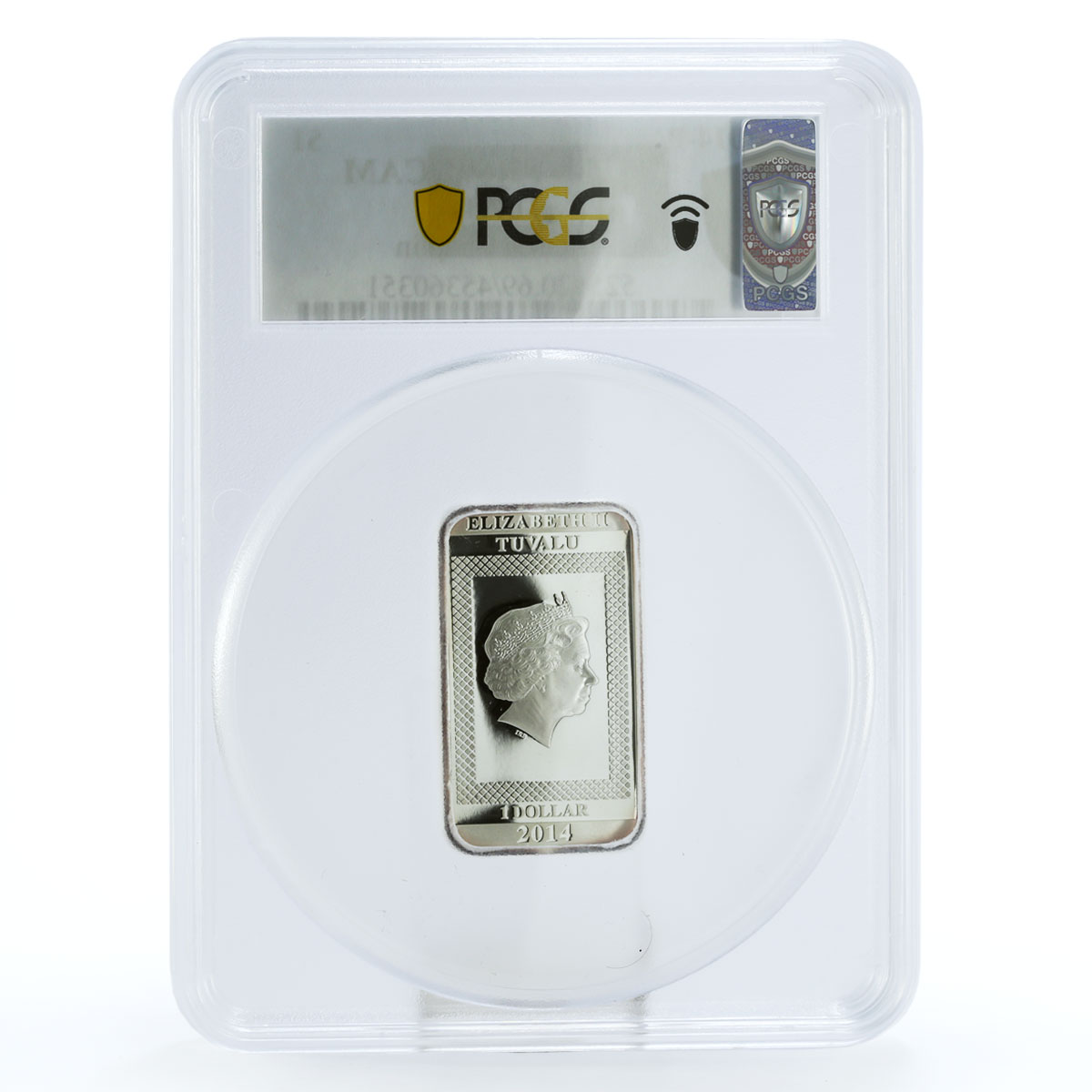 Tuvalu 1 dollar 100th Birth Charlie Chaplin PR69 PCGS hologram silver coin 2014
