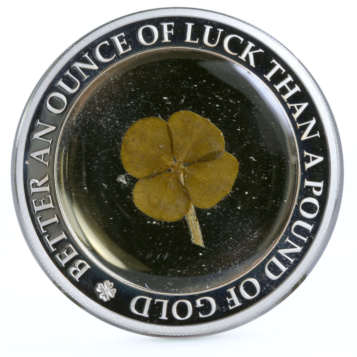 Palau 5 dollars Lucky Symbols Clover Leaf Good Luck gilded silver coin 2006