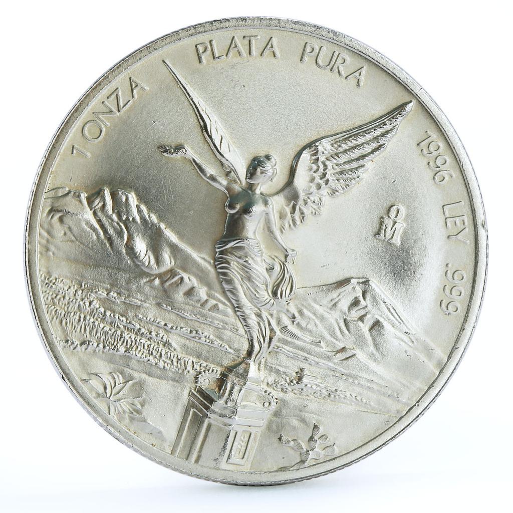 Mexico 1 onza Libertad Angel of Independence silver coin 1996