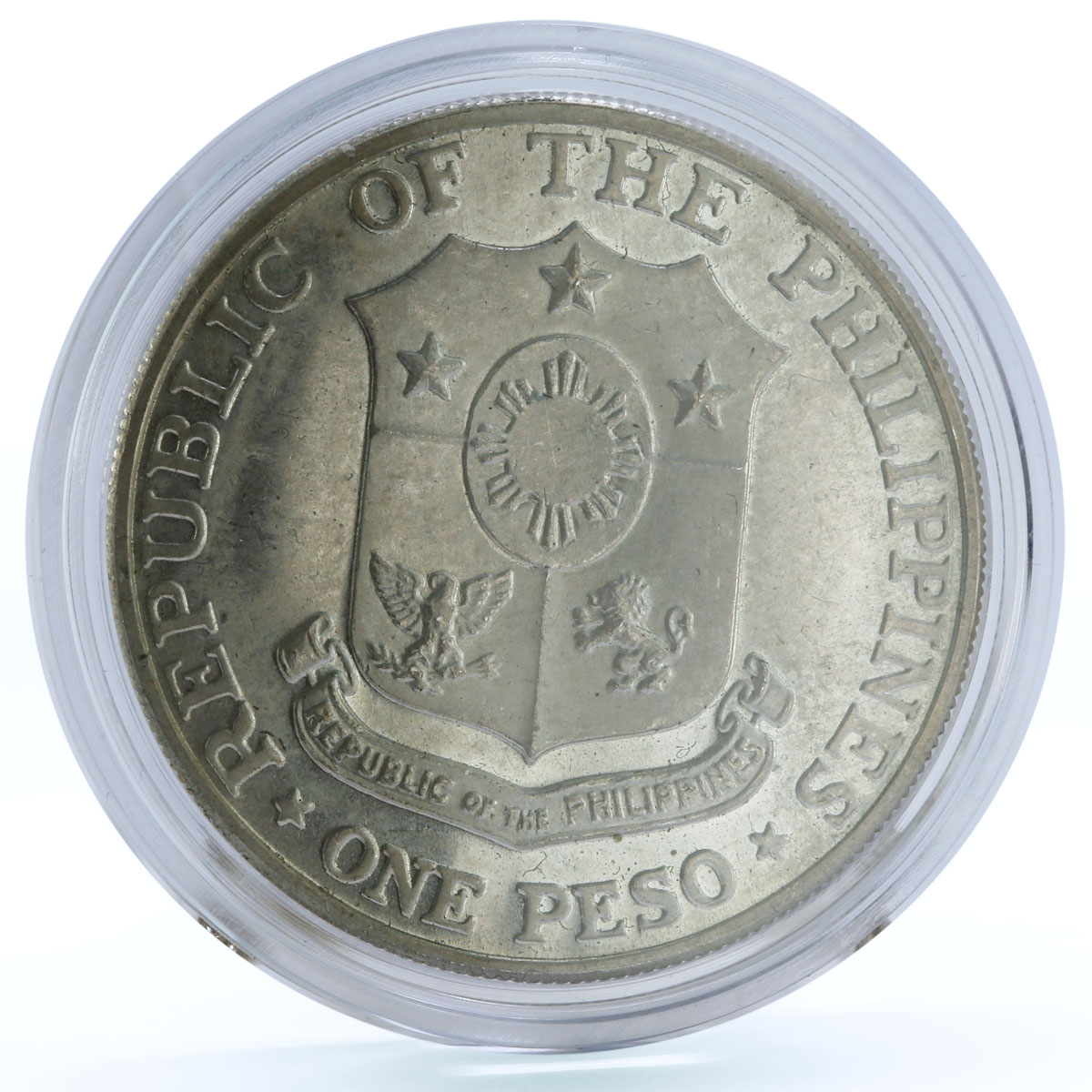 Philippines 1 peso 25th Anniversary of Bataan Day silver coin 1967