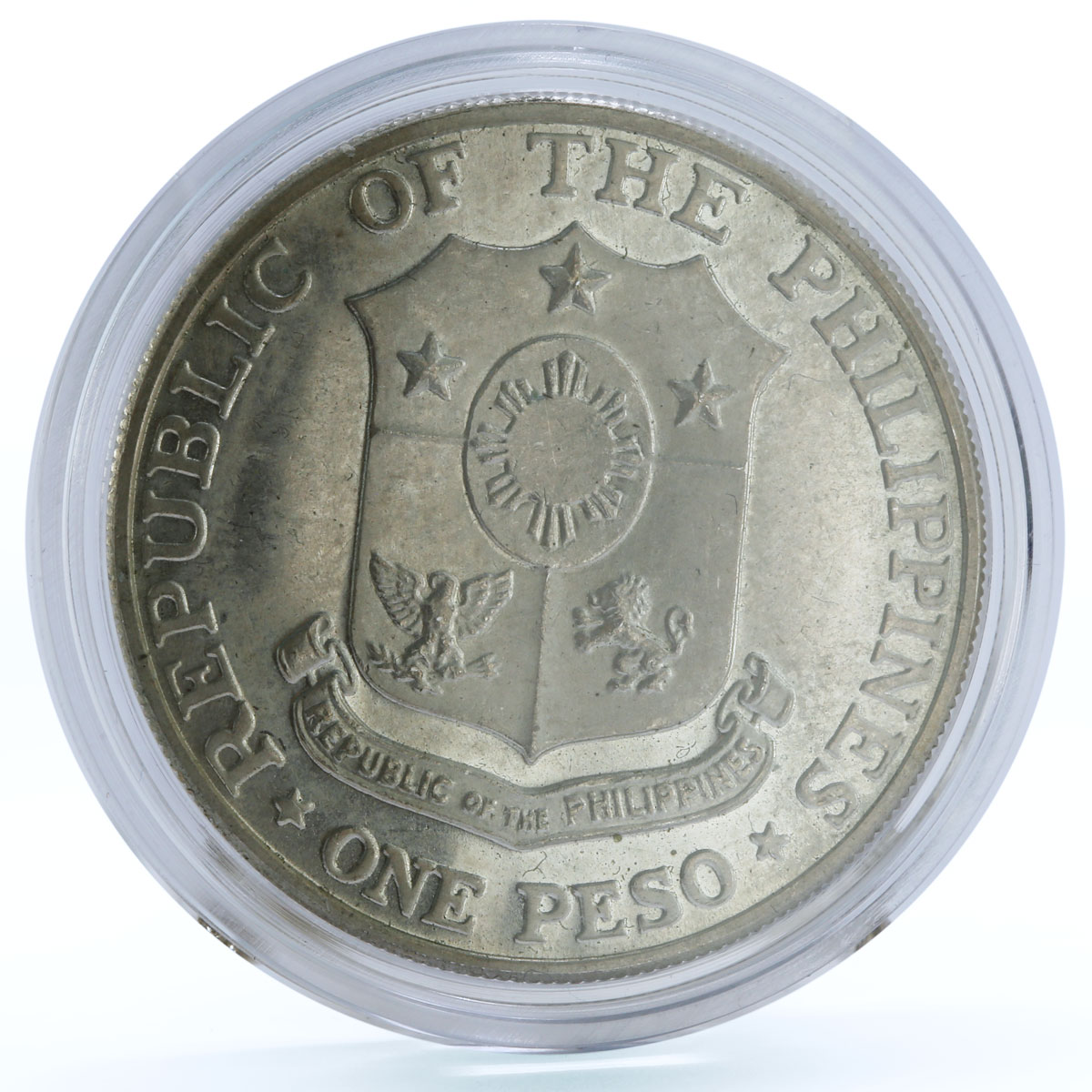 Philippines 1 peso 25th Anniversary of Bataan Day silver coin 1967