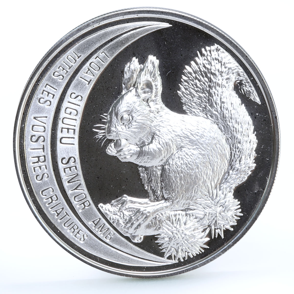 Andorra 10 diners Endangered Wildlife Red Squirrel Animals Fauna Ag coin 1992