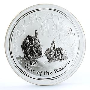 Australia 2 dollars Lunar Calendar series II Year of the Rabbit silver coin 2011